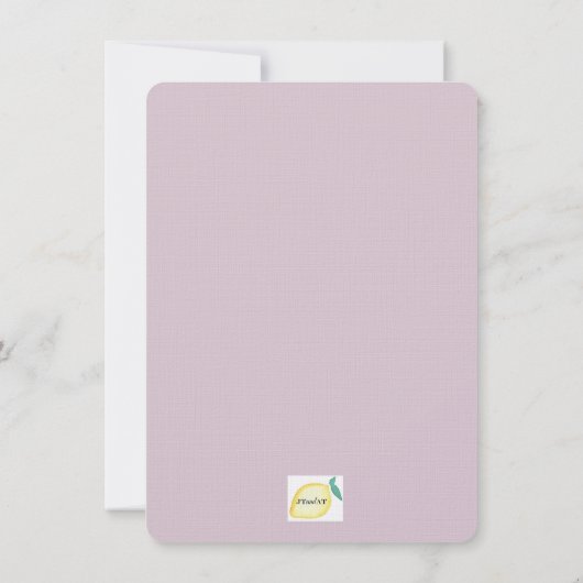 パープルヒュースウォーターカラー招待状 招待状 (裏面)