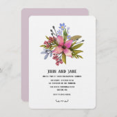 パープルヒュースウォーターカラー招待状 招待状 (正面/裏面)