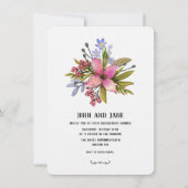 パープルヒュースウォーターカラー招待状 招待状 (正面)