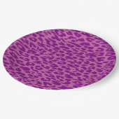 パープルヒョウのプリントスキン ペーパープレート (アングル)