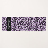 パープルヒョウパーソナライズされたプリント枕ヨガマット ヨガマット (正面(横))
