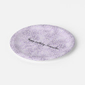 パープルヒョウパーソナライズされたプリント ペーパープレート (アングル)