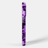 パープルヒョウ印刷とブラックダイヤモンド – 名前の追加 Case-Mate iPhoneケース (裏面 / 右)