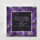 パープルヒョウ印刷パーティの招待状 招待状 (正面)