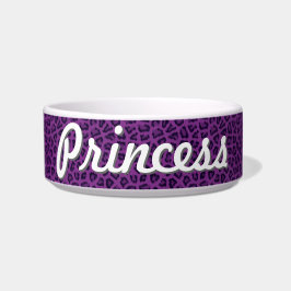 パープルヒョウ印刷ペットボウルカスタマイズ-  ボウル