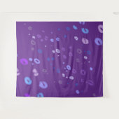 パープルヒョウ柄パーティータペストリー タペストリー (正面(横))