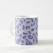 パープルヒョウ柄ラベンダー コーヒーマグカップ (正面左)