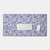 パープルヒョウ柄ラベンダー デスクマット (キーボード&マウス)