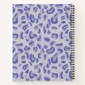 パープルヒョウ柄ラベンダー ノートブック (裏面)