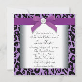 パープルヒョウ甘い16パーティー 招待状 (裏面)