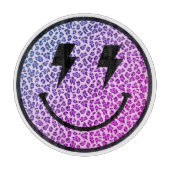 パープルヒョウ稲妻ボルトアイズスマイル カッティングボード (正面)