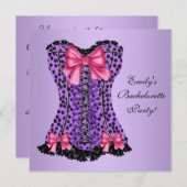 パープルヒョウ集合バチェロレッテ 招待状 (正面/裏面)