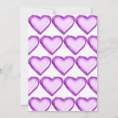 パープルヒョウ風船第1クリスマス誕生日 招待状 (裏面)