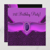 パープルヒョウ21歳のパーティー 招待状 (正面/裏面)
