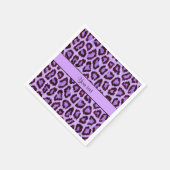 パープルヒョウ スタンダードカクテルナプキン (角)