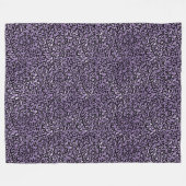 パープルヒョウ フリースブランケット (正面(横))