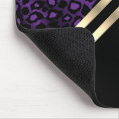 パープルヒョウ – モノグラム マウスパッド (コーナー)