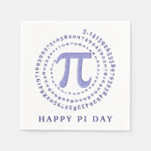 パープルヒョウPi 3.14スパイラルナンハッピーパイ日 スタンダードカクテルナプキン (正面)