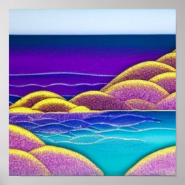 パープルヒルズバイザ海ポスター ポスター