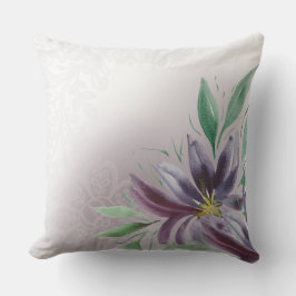 パープルビクトリアンレースロータスウォーター色 アウトドアクッション