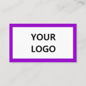 パープルビジネスカードデザイン独自の色のフォント 名刺 (裏面)