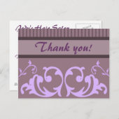 パープルビジネスサンキューポストカード ポストカード (正面/裏面)