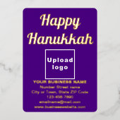 パープルビジネスブランドオンハヌカー 箔シーズンカード (正面)