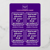 パープルビジネスブランドオンハヌカー 箔シーズンカード (裏面)