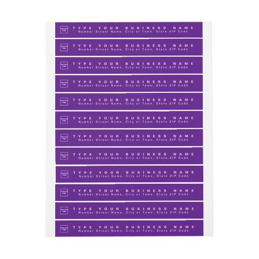 パープルビジネス差出人住所スリム ラップアラウンドラベル (シート)