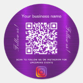 パープルビジネスqrコードインストール ラウンドシール (正面)