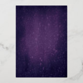 パープルビッツ&バブリーホリデイ金ゴールド 箔招待状 (裏面)