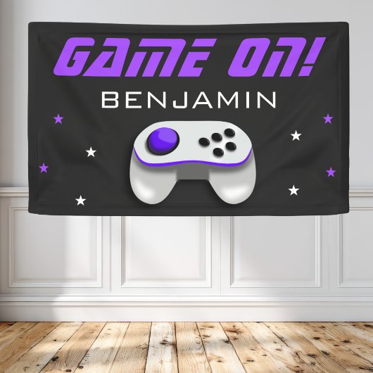 パープルビデオゲームバースデーパーティー 横断幕