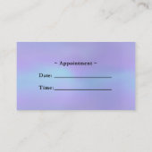 パープルビューティーサロンの名刺 予約カード (裏面)