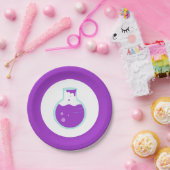 パープルビーカーサイエンスパーティー ペーパープレート (パーティー)