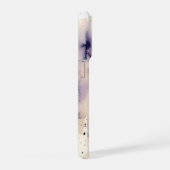 パープルビージュ抽象的水彩画 iPhoneケース (右側面)