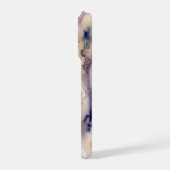 パープルビージュ抽象的水彩画 iPhoneケース (左側面)