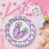 パープルビーチフリップフロップパーティー紙プレート ペーパープレート (パーティー)