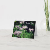 パープルビーバームフラワーカスタマイズ可能サンキューカード サンキューカード (正面)