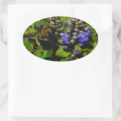 パープルビーバーム&のまわりに 楕円形シール (バッグ)