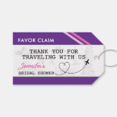 パープルビーフクレームブライダルシャワー ギフトタグ (正面(横))