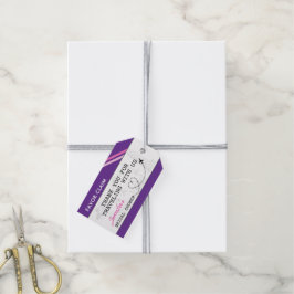 パープルビーフクレームブライダルシャワー ギフトタグ