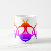 パープルビー、ピンクのハチミツ、イエロー（昆虫）マルハナバチ コーヒーマグカップ (中央)