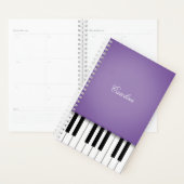 パープルピアノキーボードパーソナライズされた音楽 プランナー手帳 (ディスプレー)