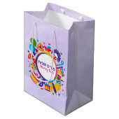 パープルピエロハマンタシュミシュローハマノットプリム ミディアムペーパーバッグ (正面アングル)