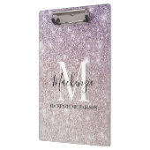 パープルピガーリーンクグラデーショングリッターモノグラム名 クリップボード (左)