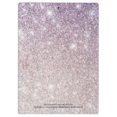 パープルピガーリーンクグラデーショングリッターモノグラム名 クリップボード (裏面)