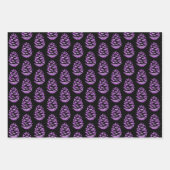 パープルピネコーンアートラッピングクラフト紙 ラッピングペーパーシート (正面3)