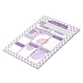 パープルピル看護の学生の投薬テンプレート ノートパッド (アングル)