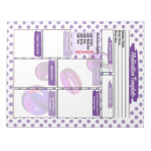 パープルピル看護の学生の投薬テンプレート ノートパッド (正面)