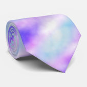パープルピンクとアクア絞り染めネクタイ ネクタイ (ロール)